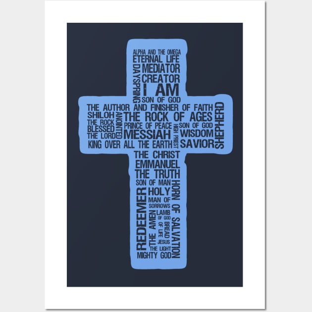 Names of Jesus Cross Wall Art by AlondraHanley